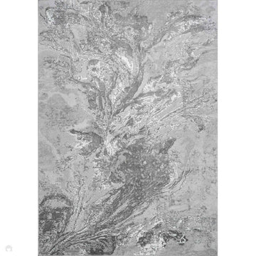 Serenity 268 SRN68 Modern Abstract Distressed Metallic Shimmer Soft Textured Hi-Lo Polyblend Short Pile Cool Grey/Charcoal Grey/Silver/Pale Grey/Frosted Blue-Grey Rug-Desire Rugs-Rug Love - The Most Loved Rug Store